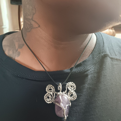 Wire-Wrapped Crystal Necklaces
